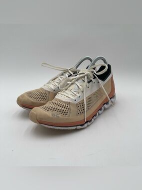 On Cloudboom Women’s Running Shoes Savanna White Low Top Swiss Size 9.5 Sneakers